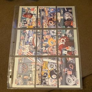 NFL pro set football trading cards lot puzzle series